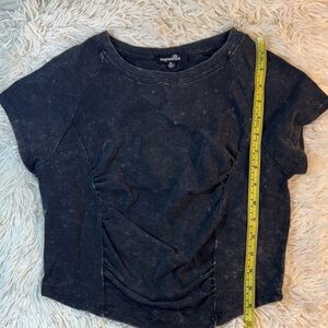 Trendy Black Short Sleeve Tee